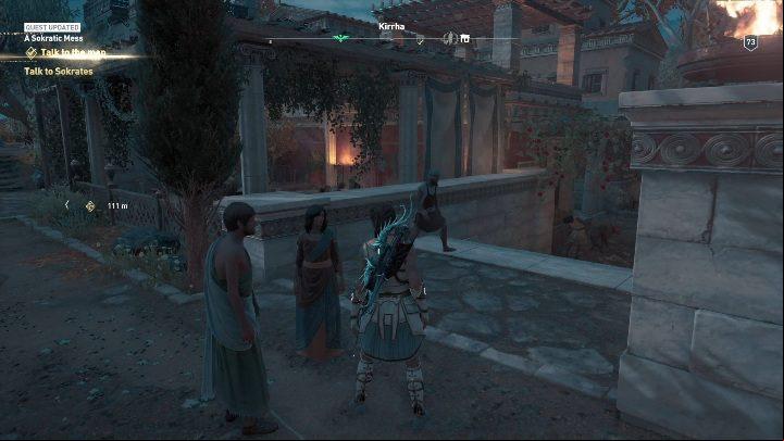 After a short conversation with his wife and the soldier, and you will have to go to Socrates and agree with him on the details of the whole situation - Socrates Trial - Side Quests in Assassins Creed Odyssey - Free DLC Side Quests - Assassins Creed Odyssey Guide