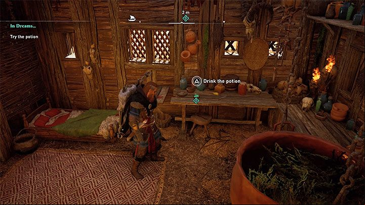 Valka will prepare an elixir for Eivor, which enables the protagonist to fall asleep and "move" to Asgard - Assassins Creed Valhalla: How to get to Asgard? - Campaign - Assassins Creed Valhalla Guide and Walkthrough