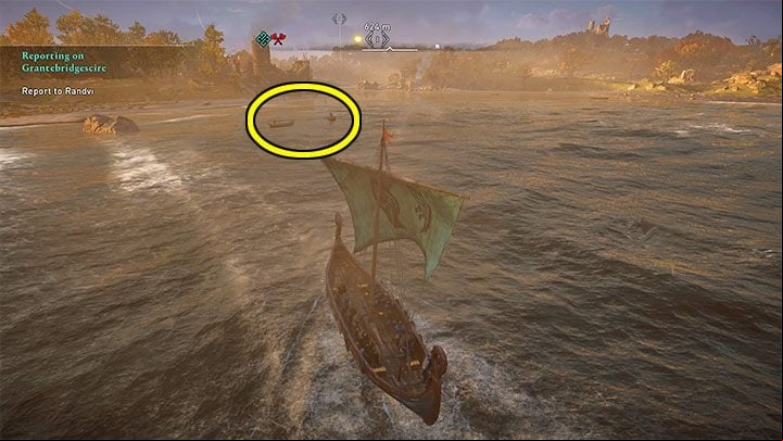 After reaching the area marked on the map, you will notice small boats that are used by the inhabitants of the land - Assassins Creed Valhalla: How to unlock Row Rage trophy? - Trophy guide - Assassins Creed Valhalla Guide and Walkthrough