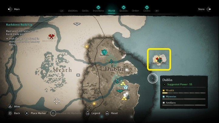 You can find raw materials at Lambay Abbey - AC Valhalla Wrath of the Druids: Rathdown Build Up - Walkthrough - Assassins Creed Valhalla Guide and Walkthrough