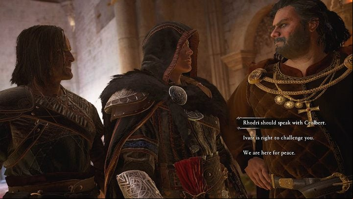 During Rhodri's argument with Ivarr, you will be able to choose one of three dialogue options - Assassins Creed Valhalla: War Weary - Sciropescire - Assassins Creed Valhalla Guide and Walkthrough