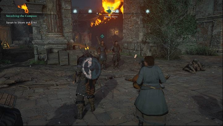 When Vicelin (The Com) is eliminated, return to the port to talk to the Reeves and complete the mission - Assassins Creed Valhalla: Smashing the Com - Lunden - Assassins Creed Valhalla Guide and Walkthrough