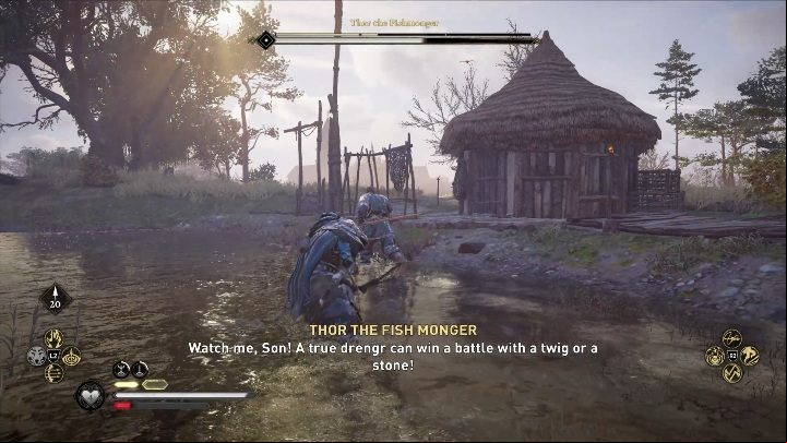 Use the moments when he runs away to replenish stamina - Assassins Creed Valhalla: Lost Drengr - East Anglia secrets, locations - East Anglia - Assassins Creed Valhalla Guide and Walkthrough