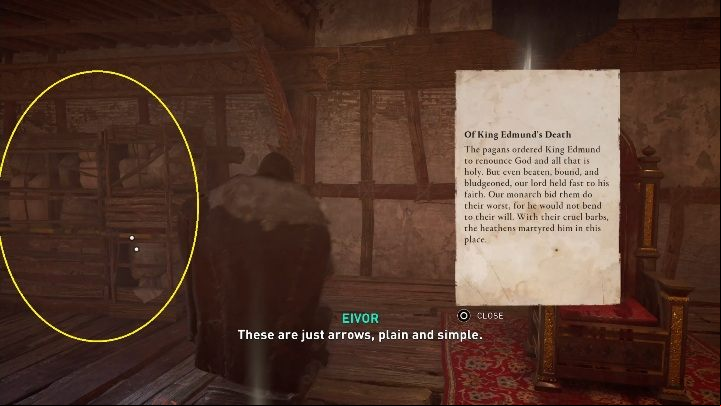 First, you have to enter the building and then move the shelf blocking the age to the curtained room - Assassins Creed Valhalla: Rigsogur Fragments - East Anglia secrets, locations - East Anglia - Assassins Creed Valhalla Guide and Walkthrough