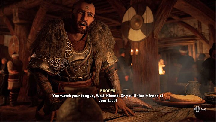 Broder is a Danish warrior encountered when you play through the story line in the East Anglia region, the one about helping Oswald to be chosen as the king of this land - Assassins Creed Valhalla: Broder romance - Romances - Assassins Creed Valhalla Guide and Walkthrough