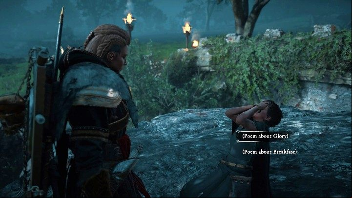 Give her a short rhyme on any topic to teach her another way to find inspiration and write lyrics - Assassins Creed Valhalla: Falling Stars - Lunden - Assassins Creed Valhalla Guide and Walkthrough