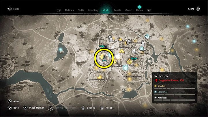 In order to find this bureau / hideout, you have to reach the large urban region of Wincestre - Assassins Creed Valhalla: Wincestre - Venta Belgarum Assassin Bureau - Hidden Ones Bureau - Assassins Creed Valhalla Guide and Walkthrough