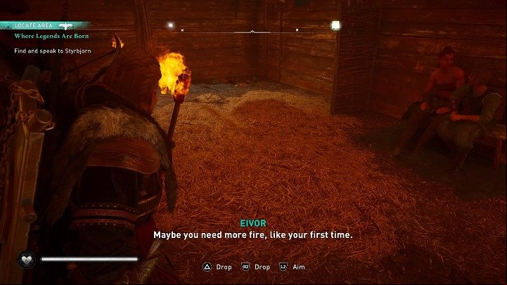 Go inside the hut and start destroying the couple's belongings - Assassins Creed Valhalla: The Rekindling - Hordafylke - Assassins Creed Valhalla Guide and Walkthrough