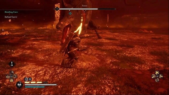 Despite his enormous size, Fenrir is able to lunge at his opponent with surprising speed - Assassins Creed Valhalla: Fenrir boss fight - how to win? - Bosses - Assassins Creed Valhalla Guide and Walkthrough