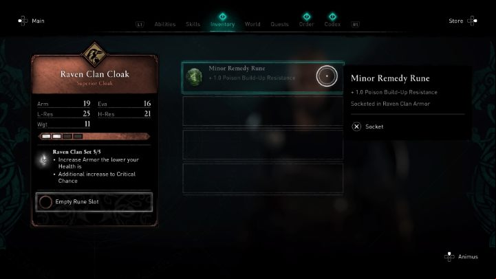 Additionally, increasing the quality of gear unlocks slots for runes - Assassins Creed Valhalla: Inventory guide - Basics - Assassins Creed Valhalla Guide and Walkthrough