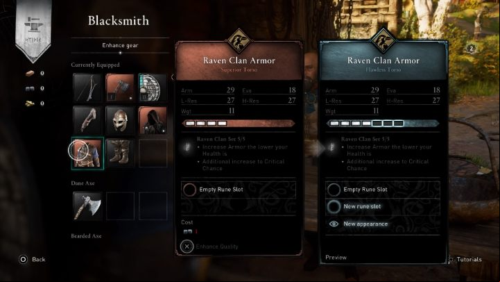 The quality of the item also affects its appearance - Assassins Creed Valhalla: Inventory guide - Basics - Assassins Creed Valhalla Guide and Walkthrough