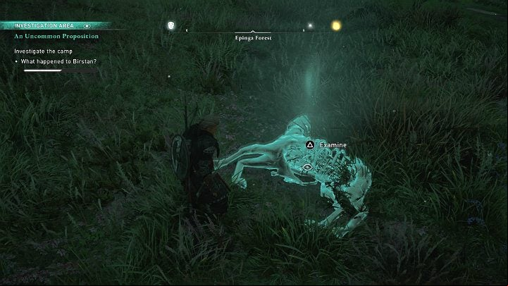 The next clue is the horse's carcass - Assassins Creed Valhalla: An Uncommon Proposition - Essexe - Assassins Creed Valhalla Guide and Walkthrough