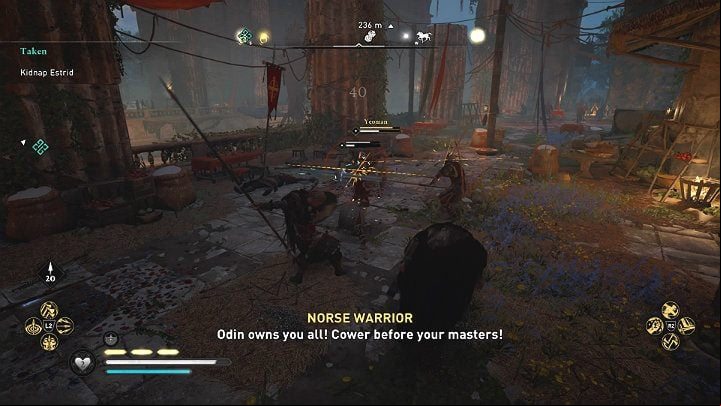 No matter which attack scenario you decide, you have to approach Estrid - Assassins Creed Valhalla: Taken - Essexe - Assassins Creed Valhalla Guide and Walkthrough
