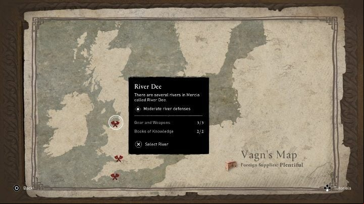 Map: River Dee - Assassins Creed Valhalla: Saint Georges Set - list of all items, River Raids - Secrets - Assassins Creed Valhalla Guide and Walkthrough