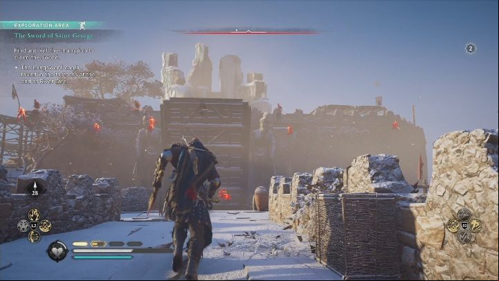 To get this weapon, you have to reach the last bastion located on this map - Assassins Creed Valhalla: The Sword of Saint George - Walkthrough - Assassins Creed Valhalla Guide and Walkthrough