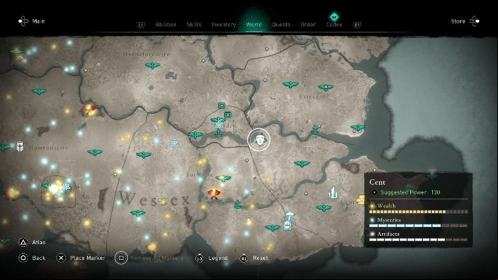 You will find the mask in the northern part of the Cent region - Assassins Creed Valhalla: Roman Artifact - Cent secrets, locations - Cent - Assassins Creed Valhalla Guide and Walkthrough