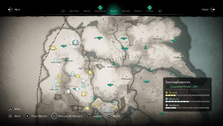 Region: Snotinghamscire - Assassins Creed Valhalla: Excalibur - how to get it? - Legendary items - Assassins Creed Valhalla Guide and Walkthrough