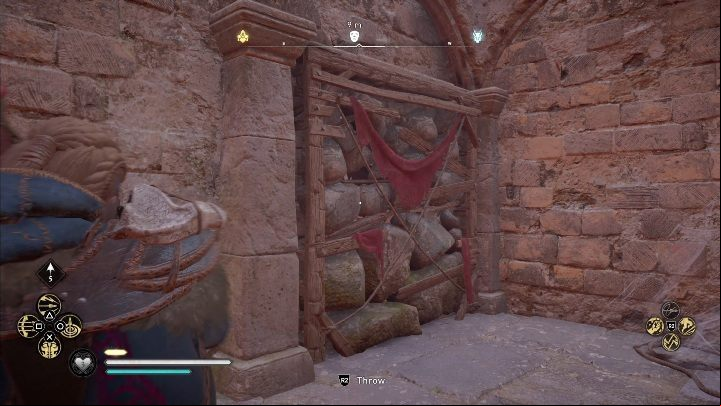 Downstairs, there is another wall to destroy - Assassins Creed Valhalla: Roman artifact - East Anglia secrets, locations - East Anglia - Assassins Creed Valhalla Guide and Walkthrough