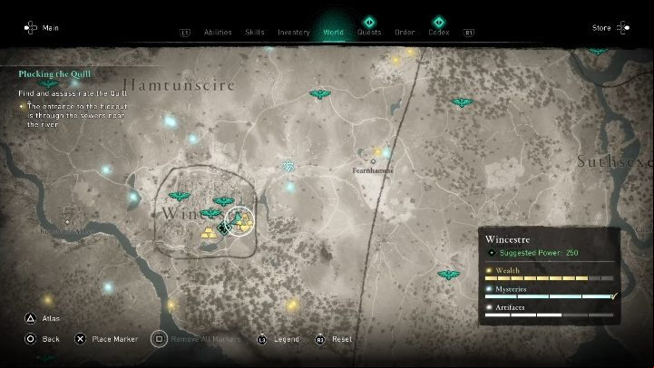 The treasure map can be found in the Bishop's Residence - Assassins Creed Valhalla: Gear - Wincestre secrets, locations - Wincestre - Assassins Creed Valhalla Guide and Walkthrough