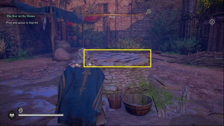 To get the diagram, you must jump into the well - AC Valhalla Siege of Paris: Treasure Hoard Map, Paris - secrets, locations - Paris - Assassins Creed Valhalla Guide and Walkthrough