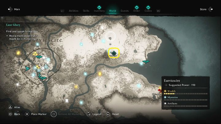 Halfdan is in the south, patrolling the Pichering area with his faithful companion, Beonton - Assassins Creed Valhalla: Lost Glory - Eurvicscire - Assassins Creed Valhalla Guide and Walkthrough