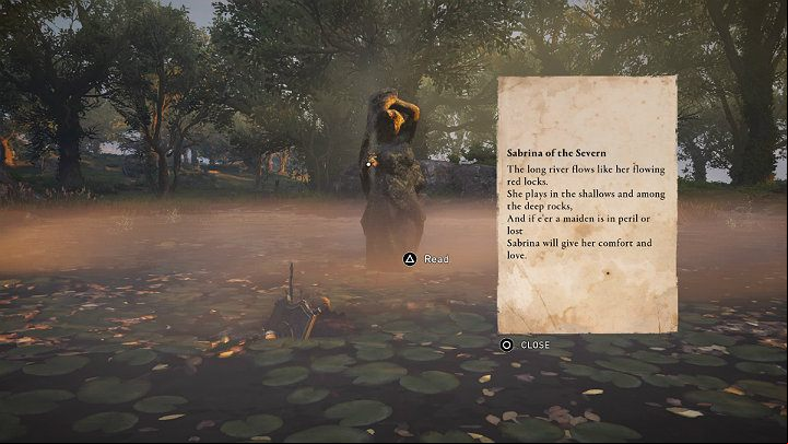 The first clue you will find in the nearby lake - Assassins Creed Valhalla: Clues and Riddles - Glowecestrescire - Assassins Creed Valhalla Guide and Walkthrough