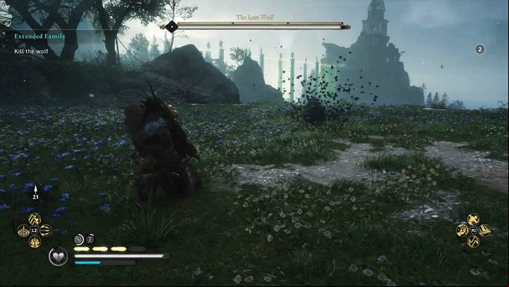 However, watch out for an attack signaled by a red rune flare - Assassins Creed Valhalla: Extended Family - Asgard - Assassins Creed Valhalla Guide and Walkthrough