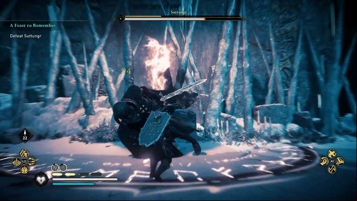 Most of Suttungr's attacks are signaled and can be avoided without taking any damage - Assassins Creed Valhalla: Suttungr boss fight - how to win? - Bosses - Assassins Creed Valhalla Guide and Walkthrough