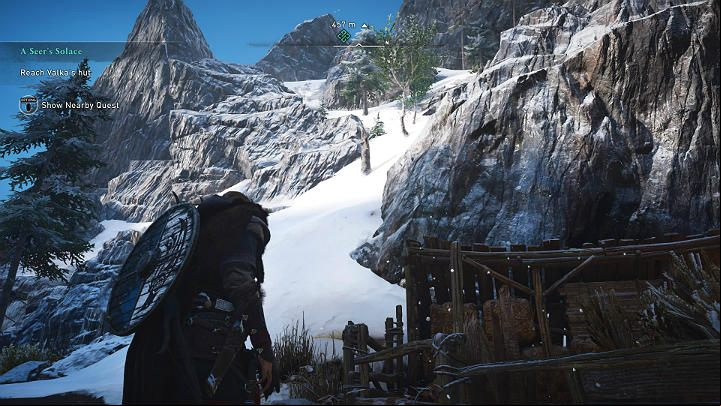 There are many ways to get to Valka's cottage, and one of the roads goes through a snowy hill - Assassins Creed Valhalla: A Seers Solace - Rygjafylke - Assassins Creed Valhalla Guide and Walkthrough