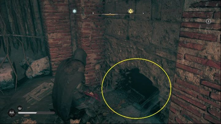 At the bottom you have to slip under the walls to get further through - Assassins Creed Valhalla: Gear - Ledecestrescire secrets, locations - Ledecestrescire - Assassins Creed Valhalla Guide and Walkthrough