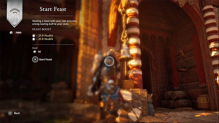 In AC Valhalla, you can also prepare for more difficult fights by holding feasts in the settlement - Assassins Creed Valhalla: Combat - weapons, raids - Basics - Assassins Creed Valhalla Guide and Walkthrough