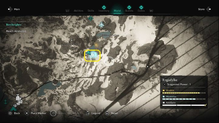 In the place marked on the picture above you will meet a woman named Bil - Assassins Creed Valhalla: The Comb of Champions - Rygjafylke - Assassins Creed Valhalla Guide and Walkthrough