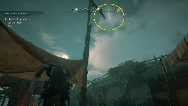 Beginning: The paper is on a wooden pole, right by the road - Assassins Creed Valhalla: Flying Paper - Suthsexe secrets, locations - Suthsexe - Assassins Creed Valhalla Guide and Walkthrough
