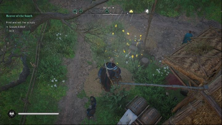 End: The paper will stop at the end of the roof, over a haystack - Assassins Creed Valhalla: Flying Paper - Suthsexe secrets, locations - Suthsexe - Assassins Creed Valhalla Guide and Walkthrough