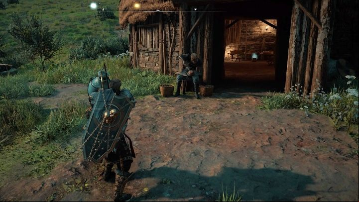 In the picture, you can see the man who will pick up the Jar of Rosewater Mead - Assassins Creed Valhalla: Pending Deliveries - Ravensthorpe - Assassins Creed Valhalla Guide and Walkthrough