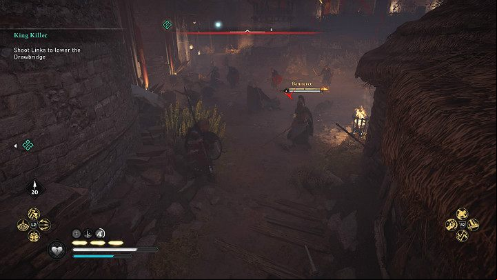 In front of the drawbridge, you will come across a squad of guards with an elite commander - Assassins Creed Valhalla: King Killer - Sciropescire - Assassins Creed Valhalla Guide and Walkthrough