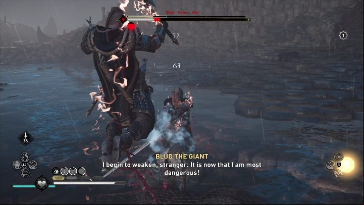 Blud the Giant is level 464 - AC Valhalla Wrath of the Druids: Lost Drengr - Ulster, secrets, locations - Ulster - Assassins Creed Valhalla Guide and Walkthrough