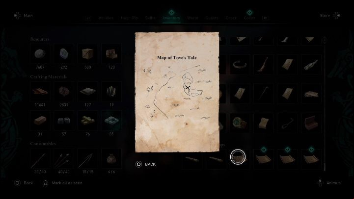 Reward: 1500 leather - AC Valhalla Dawn of Ragnarok: Legendary Hoard Maps - list, locations - Basics - Assassins Creed Valhalla Guide and Walkthrough