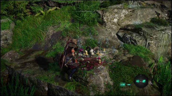 Your reward is on a small altar right next to a small waterfall - AC Valhalla Dawn of Ragnarok: Legendary Hoard Maps - list, locations - Basics - Assassins Creed Valhalla Guide and Walkthrough