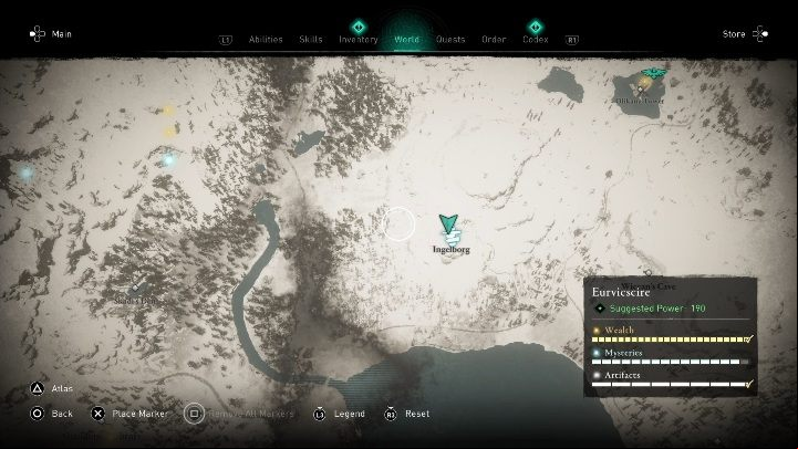 You will find the cairn in the western part of the location - Assassins Creed Valhalla: Cairn - Eurvicscire, Secrets, Locations - Eurvicscire - Assassins Creed Valhalla Guide and Walkthrough
