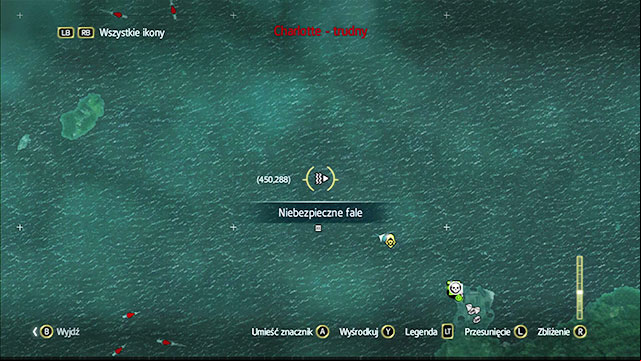 In spite of what the map suggests, the dangerous waves do not occur only in the spots where the marker appears - Random events | Maps & Secrets - Maps & Secrets - Assassins Creed IV: Black Flag Game Guide & Walkthrough