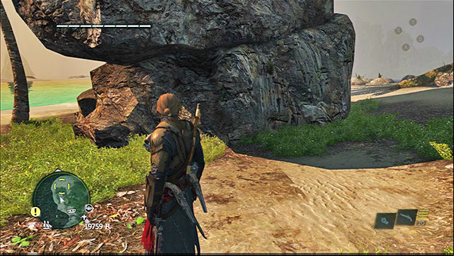 The treasure is in the North-Western part of the Salt Lagoon, under a large boulder - Abaco Island | Treasure maps - Treasure maps - Assassins Creed IV: Black Flag Game Guide & Walkthrough