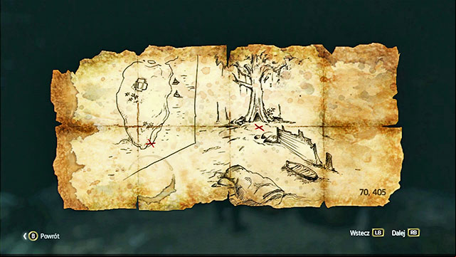 The treasure is on the Western side of the Petite Caverne - Petite Caverne | Treasure maps - Treasure maps - Assassins Creed IV: Black Flag Game Guide & Walkthrough