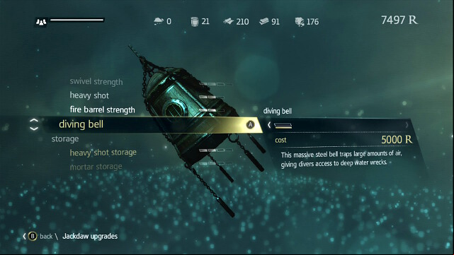 Equip yourself with the diving bell - 01 - Diving For Medicines | Sequence 6 - Sequence 6 - Assassins Creed IV: Black Flag Game Guide & Walkthrough