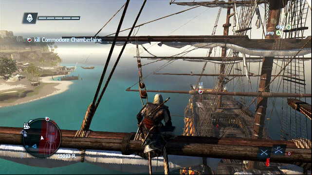 Make it over onto the middle mast - 03 - Commodore Eighty-Sixed | Sequence 7 - Sequence 7 - Assassins Creed IV: Black Flag Game Guide & Walkthrough