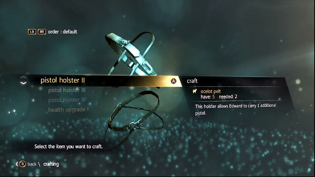 The crafting menu - 01 - This Tyro Captain | Sequence 3 - Sequence 3 - Assassins Creed IV: Black Flag Game Guide & Walkthrough