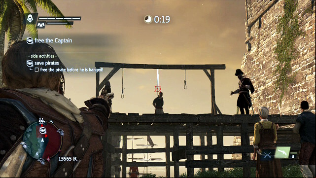 Shoot through the rope - 02 - Now Hiring | Sequence 3 - Sequence 3 - Assassins Creed IV: Black Flag Game Guide & Walkthrough