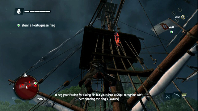 A guard on the mast - 01 - Black Barts Gambit | Sequence 10 - Sequence 10 - Assassins Creed IV: Black Flag Game Guide & Walkthrough