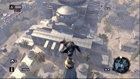 Once you get there, use the Eagle Sense and examine glowing spots in this area - Memory 4 - Sequence 4 - The Uncivil War - Assassins Creed: Revelations - Game Guide and Walkthrough