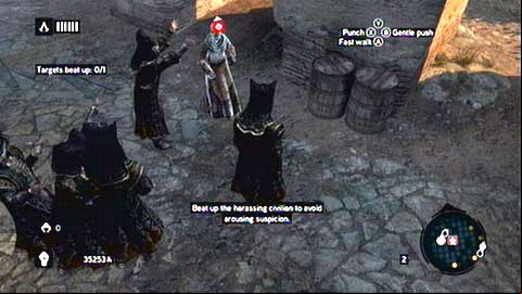 At some point you'll be attacked by an unarmed civilian - Memory 2 - p. 1 - Sequence 6 - Fortune's Disfavor - Assassins Creed: Revelations - Game Guide and Walkthrough